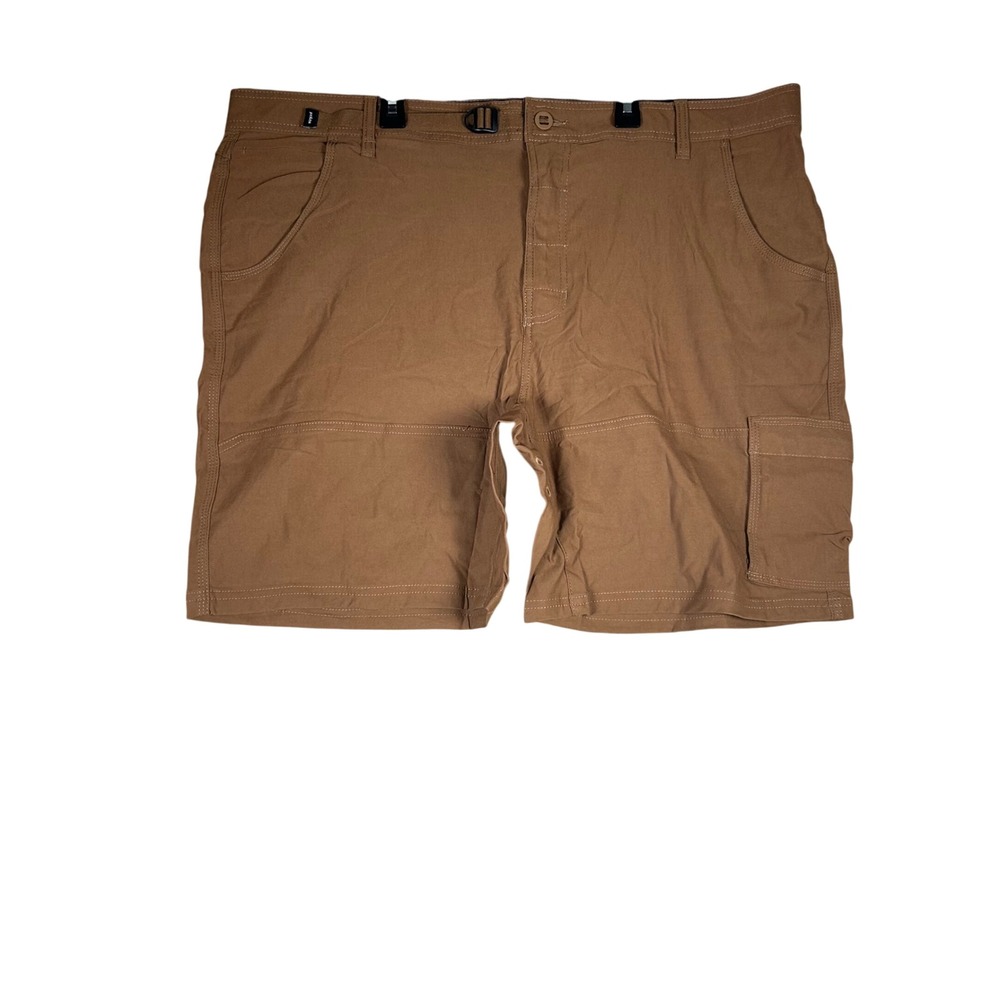 Prana Stretch Zion Short II Mens 42 Sepia Brown Hiking Cargo Shorts 8 Inseam NEW